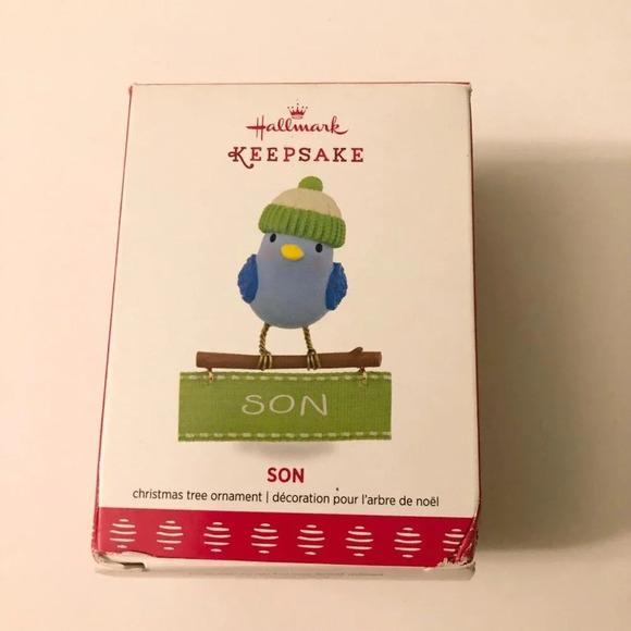 2017 Hallmark Keepsake Son Winter Bird Christmas Ornament - Picture 2 of 16